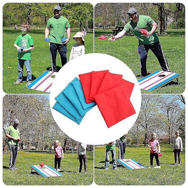 8st 10x10cm Cornhole Bean Bags Set Majsfyllda Cornhole tygpåsar Träningsutrustning för utomhus Corn Hålkastning Game
