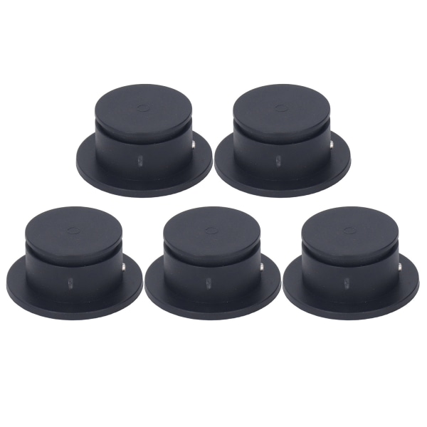 5 stk Surfe Leash Plug Erstatning Round Board Cup Plug for Surfboard Longboard Black