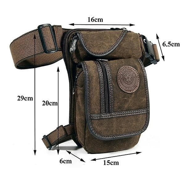 Canvas Benväska Fanny Pack Rider Midjeväskor (Khaki)