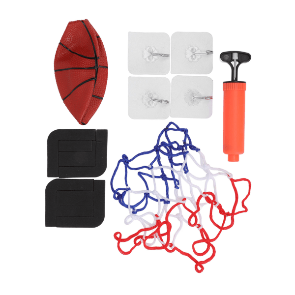 Innendørs Mini Basketball Hoop Set Transparent Free Punch Veggmontert PVC Basketball Hoop Set for Barn Svart Gul