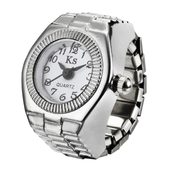 Urtavla Quartz Analog Watch Elastisk kvarts Finger Ring Watch