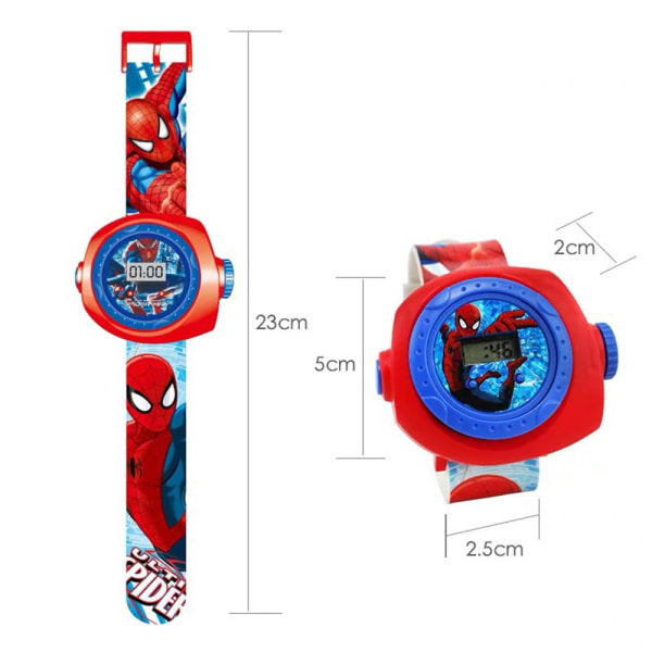 Kid Superhero Frozen Projection Wrist Digital Watches Dekor spider