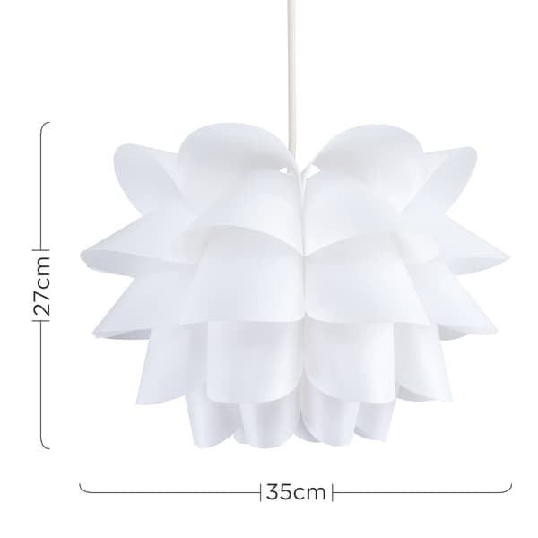 Moderne Intrikat Design Vit Loftlampe Skærm