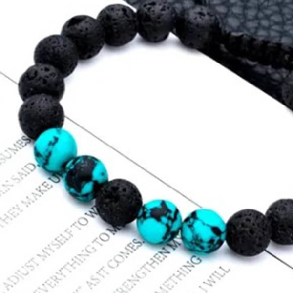 Dampärlarmband Justerbart Etniskt Fashionabelt Volcanic Stone Bead Armband Smycken för julfest