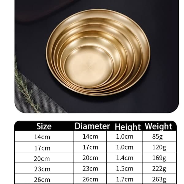 Runda Tallrikar Benspottskål GULD-26CM GULD-26CM Guld-26cm