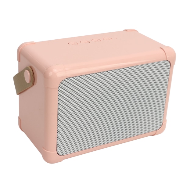 Karaoke-maskine Mini BT-højttaler Trådløs mikrofon LED-lys 6 lydeffekter Batteri med stor kapacitet Karaoke-afspiller Pink