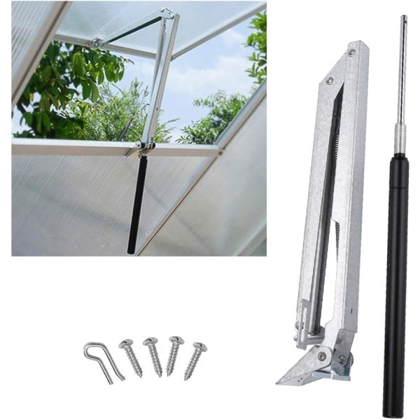 (Specialerbjudande) Automatisk fönsteröppnare enkel fjäder för sommarstuga, växthus och takfönster, galvaniserad aluminiumplåt fönsteroperatör_ca.Pa