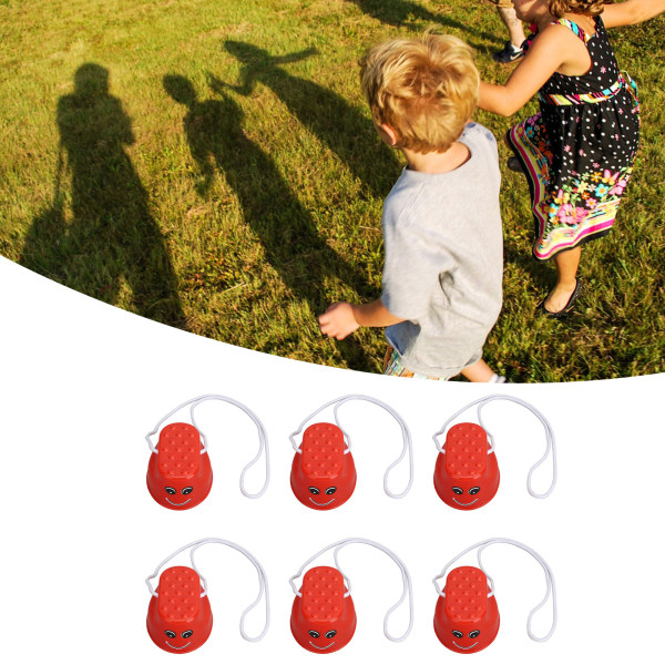 6 stk. stepperlegetøj til børn Forbedret koordination Balancetræning Gåstylter til udendørs leg Rød