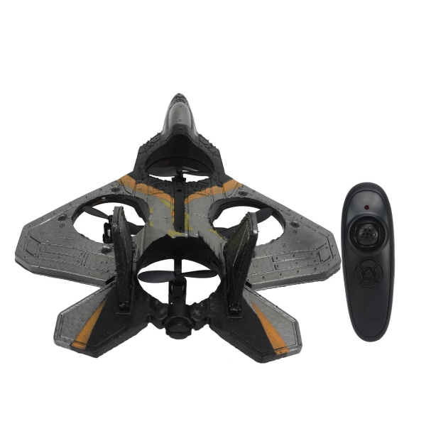 2,4 GHz Kids RC Glider modell LED-ljus Stabil flygfjärrkontroll Planleksak med propeller Silver 2 batterier
