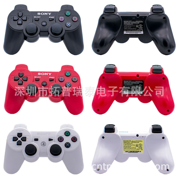 PS3-spilkontroller PS3 trådløs Bluetooth-controller ps3 universel knapspilkontroller black