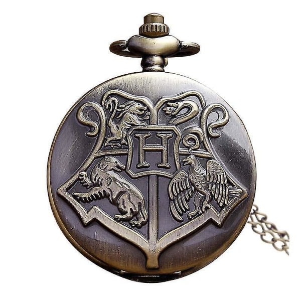 DEFFRUN Fyra djur H Bokstavsmönster Vintage Harry Potter Hogwarts Watch