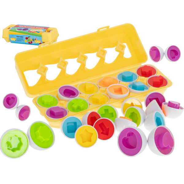 Pussel med Äggformade Sorteringsbitar - 12 st