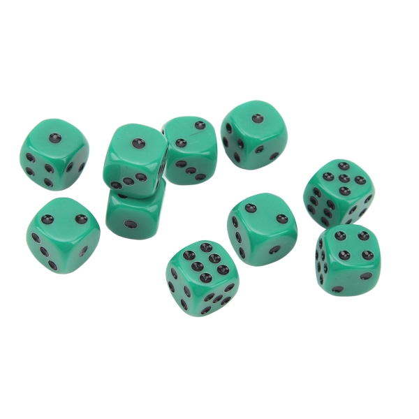 20 kpl 16 mm pyöristetyt kulmanopat 6-puoliset set pöytäpeleihin matematiikkapeleihin Vihreät mustat pisteet