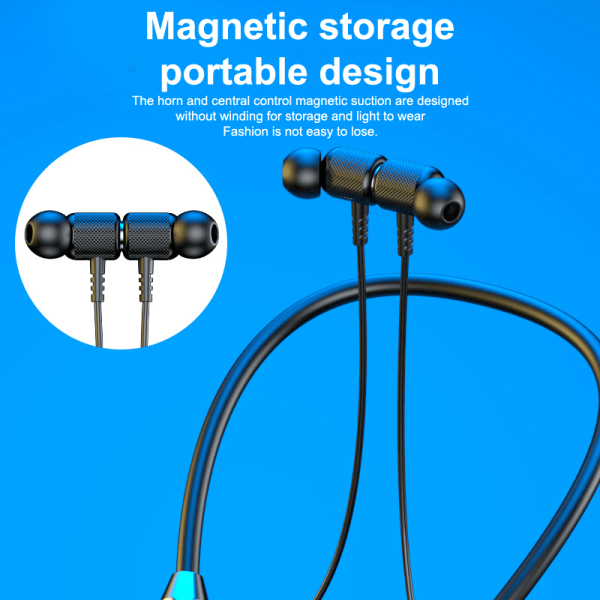 Trådlösa Bluetooth-hörlurar för sport - Hängande hals, In-Ear