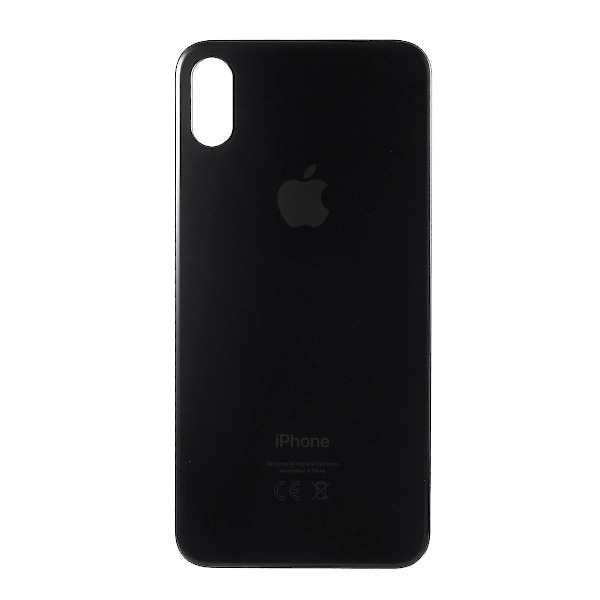 För iPhone XS 5.8 tum Glas Baksida Batterihölje (EU-version) {FW} Svart Black iPhone XS 5.8 inch