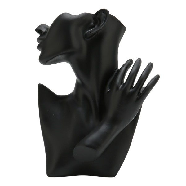 Korut mallinuket set musta hartsi Realistinen taiteellinen korvakoru kaulakoru sormus esittelyteline kauppaan