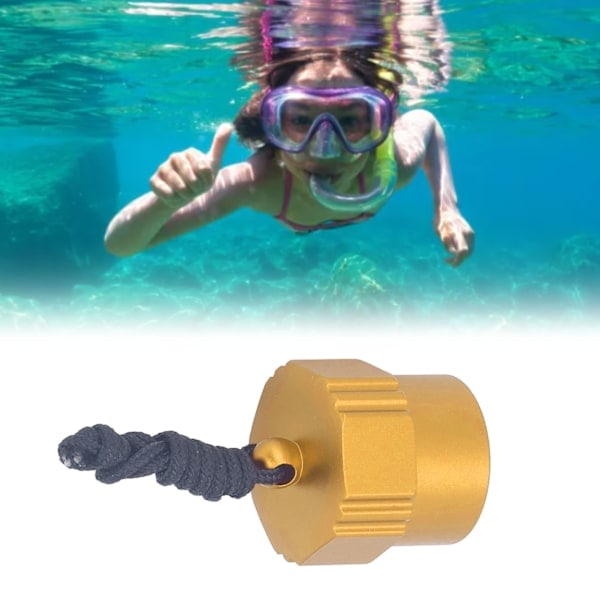 Din Dykking Støvhette Aluminiumlegering Universell Gjenget 1. Trinn Støvhette for Dykkerregulator Gull