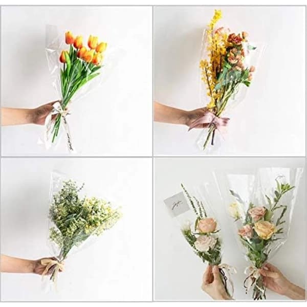 Transparent Cellofanpapir, Blomsterhandler Cellofanrull Gavepapir