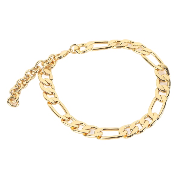 Flat Link Chain Armband Män Kvinnor Metall Fashionabla Elegant Armband Smycken Tillbehör för Dating Party