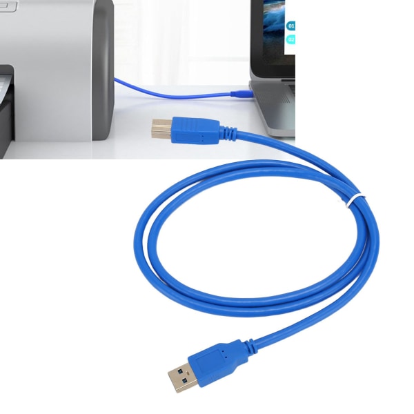 USB3.0 printerdatakabel han til han USB A til B Transmissionsledning Firkantet port Høj hastighed 1 meter