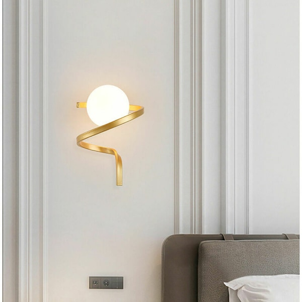 Glasvägglampa, Modern Inomhus Guld Vägglampa Armatur för Heminredning Badrum Kök Vardagsrum Toalett Halllampa