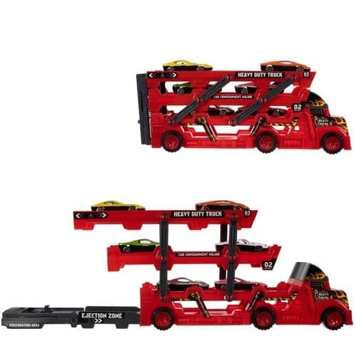 Legetøjsbiler med Transporter - 7 dele—pa