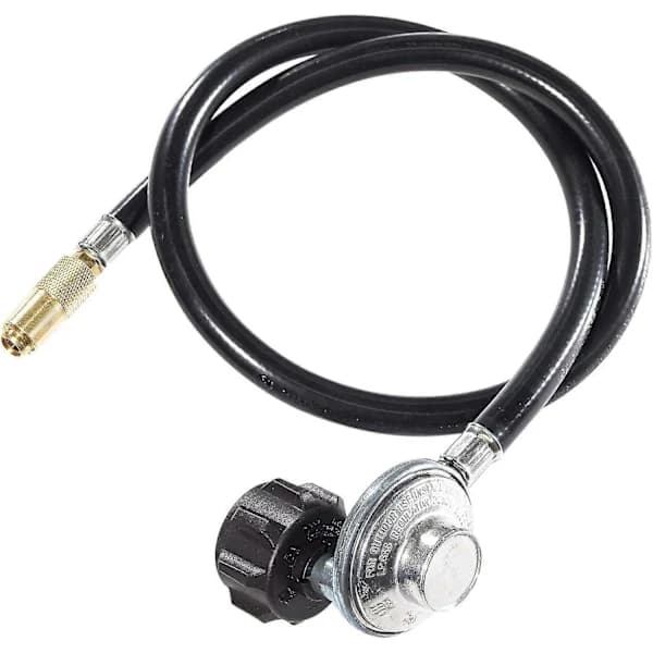 Blackstone 5471 Propanadaptersslange og regulator til 20 lb tank, vejrbestandig til gasgrill og stegeplader, sort