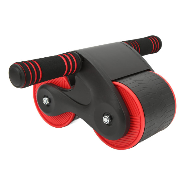 Kaksinkertainen pyöreä vatsapyörät Roller Kotimainen vatsaharjoituslaite Kotikuntosali Fitness Musta punainen
