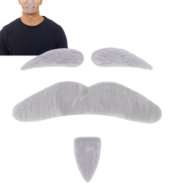 Falsk overskæg selvklæbende nyhed Fancy kostume overskæg øjenbryns klistermærker Festartikler