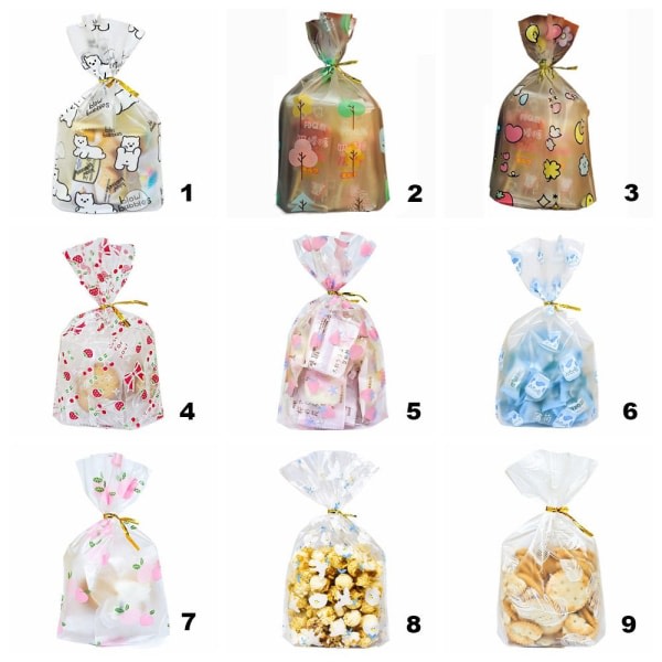 50 candy bags with string 7 7 7