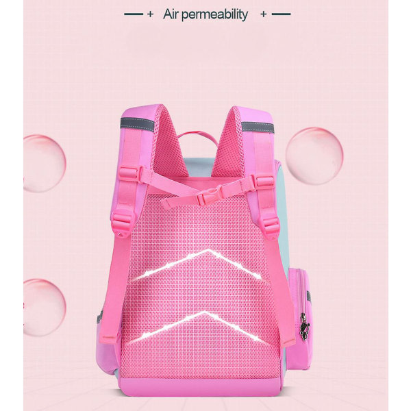 Wekity skolryggsäck for flickor grunnskola, lett ryggsäck för barn, vattentät skolväska för barn, 16 tums bokväska