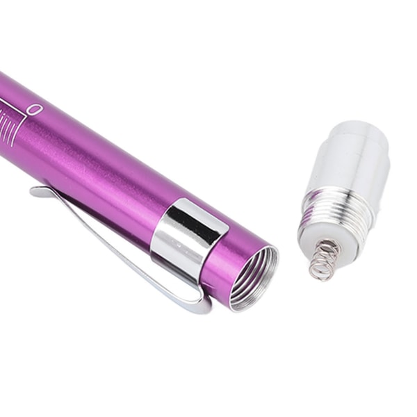LED Penlight Hvid Belysning Konkavt Hoved Aluminiumslegering Medicinsk Pen Light for Throat Purple
