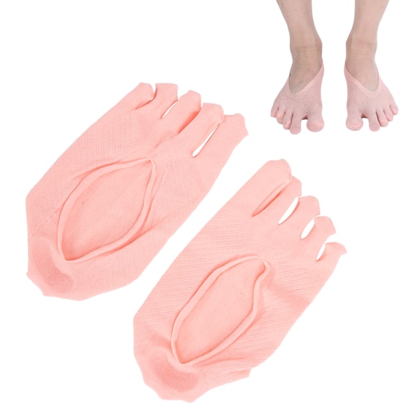 Tåstrumpor för kvinnor No Show Lågt skurna tunna halkfria osynliga sockor med andas med Gel TabPink