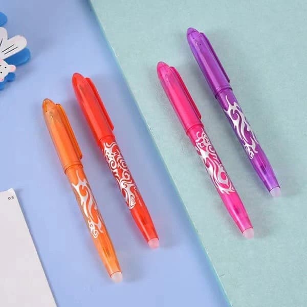 8 stk. flerfarvede sletbare gelpenne til studerende, Kawaii Creative