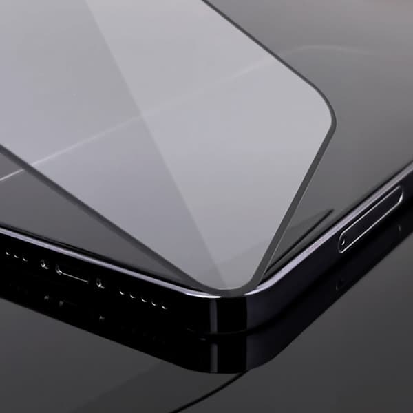 Fuldskærms hærdet glas med ramme til iPhone 15 Pro Max, sort