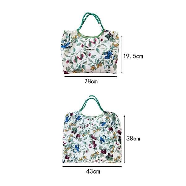 Blomma Handväska Tryckta Shoppingväskor ROSA 43X38CM rosa 43x38cm