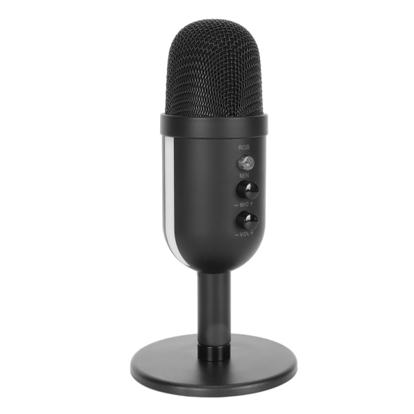 Opptak Live Mikrofon USB Gaming Kondensator Mikrofon RGB lysmikrofon for telefon bærbar PC