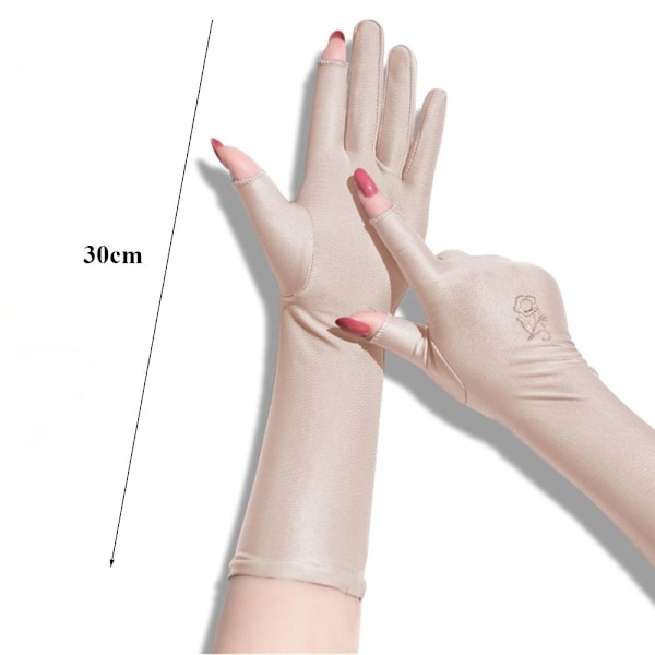 Dam Flickor Mellanlånga Elastiska Handskar Sommarhandskar för Bilkörning away 26