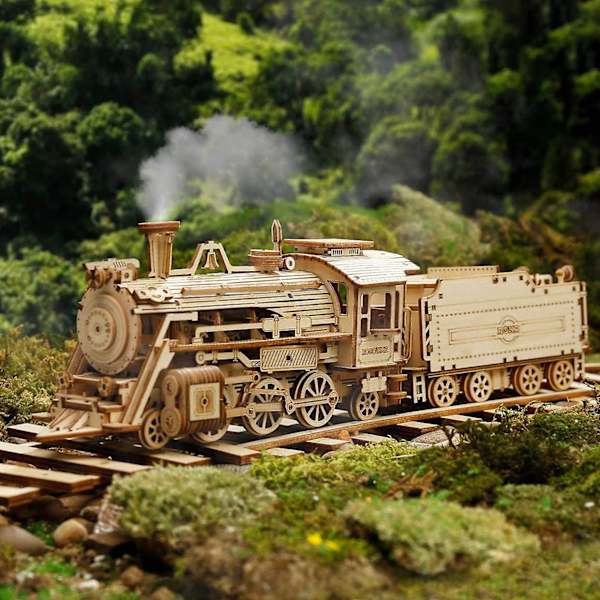3D-pussel för vuxna, träleksaksmodeller, byggsatser för Prime Steam Express