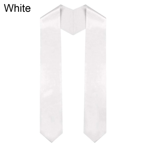 Graduation Stole Sash Graduation Robes HVIT Hvit White