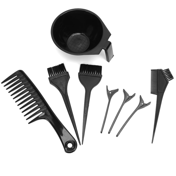 8 kpl ammattimaisen hiusten värjäystyökalun kohokohdat kampa-hiusklipsiväriainesekoituskulhosarja