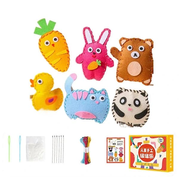 Sysats för barn Docka Sysats för barn Docktillverkningsmaterial Lär dig sy Gosedjursdockor Sysats för barn