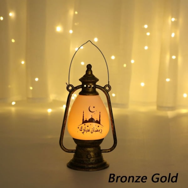 Eid Al Fitr Ramadan Home Lampe BRONZE GULD BRONZE GULD