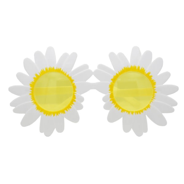 Kvinnor Fest Solglasögon e Sun Flower Daisy Solglasögon Funny Par Ljusgul