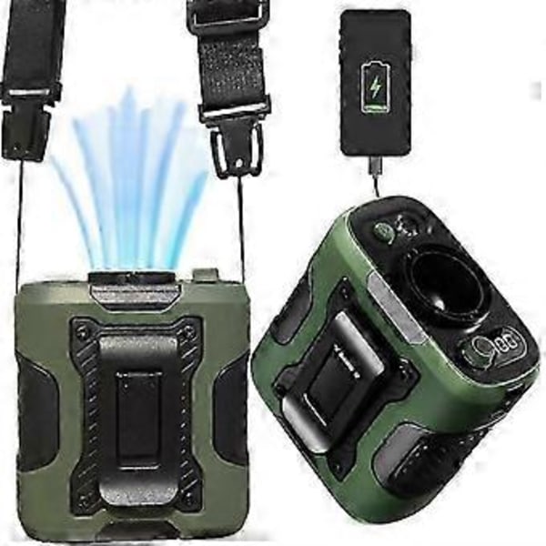 2025 Vyötärötuuletin klipsillä, 100 nopeutta, puettava vyötuuletin, henkilökohtainen paitatuuletin, handsfree-tuuletin LED-valolla retkeilyyn
