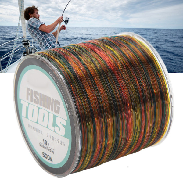 Sterk fiskesnøre 0,6 mm 500 m Kraftig slitasjebestandig Fargerik fiskesnøre Fiskeverktøy