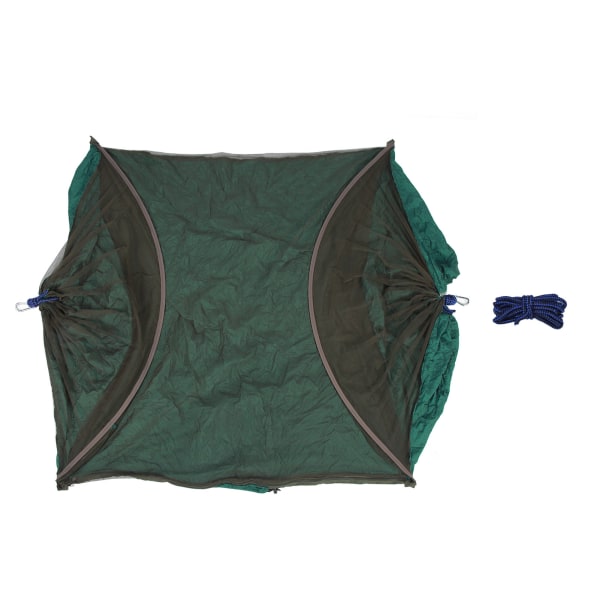 Camping hængekøje Bærbar integreret swing hængekøje Enkelt dobbelt hængekøje til udendørs indendørs mørkegrøn