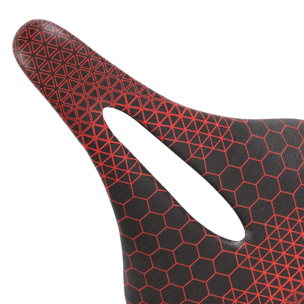 Road Bike Sadel Kolfiber Ultralätt slitstark Stereogel Struktur Håldesign Cykelsits Röd