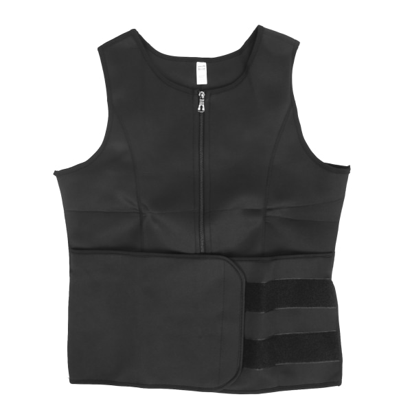 Män Hook &amp; Loop Sweat Vest Body Shapewear Waist trainer Sport Fitness Sweat Vest(XL)