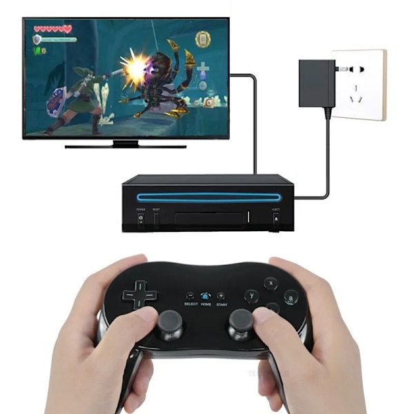 Klassisk Trådløs Spillkontroll for Wii Remote Game Gamepad Pro Joypad Joystick Kompatibel med Nintendo Wii/Wii U